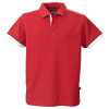 Dirran Button Mens Cotton Polos Red